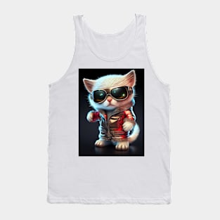 Cute Space Cat - Anime Art design Tank Top